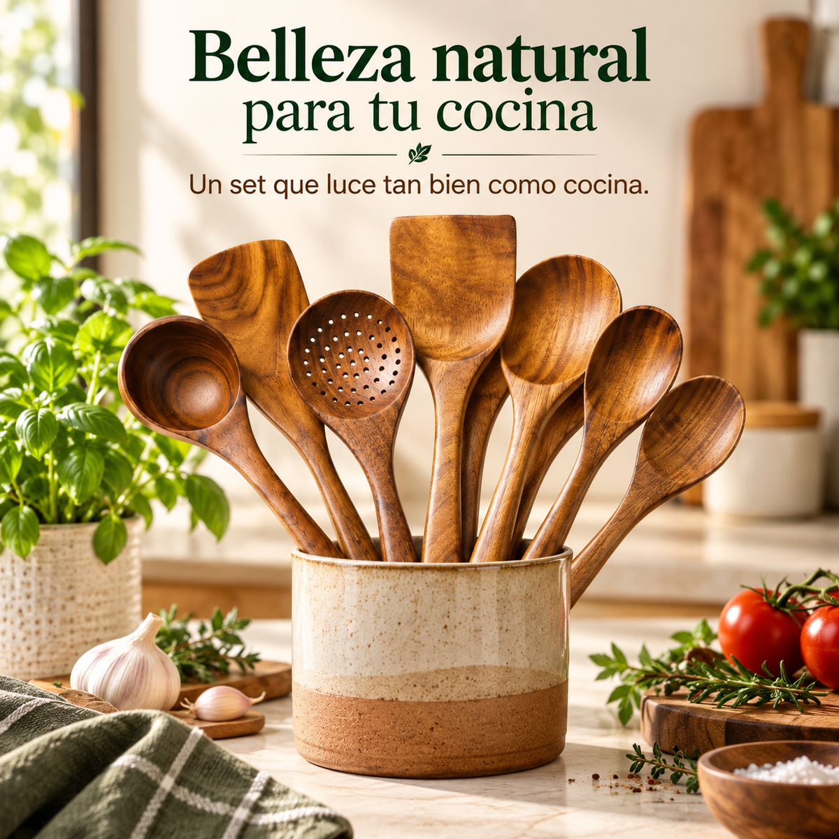 Voranex™ - Set de Utensilios de Acacia