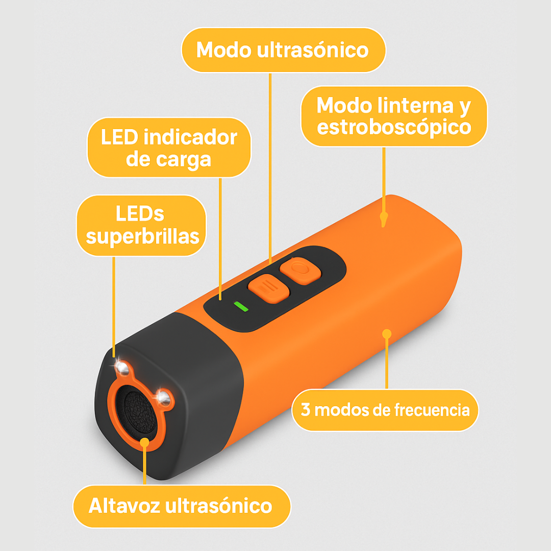 Voranex™ - Disuasor ultrasónico de ladridos para perros