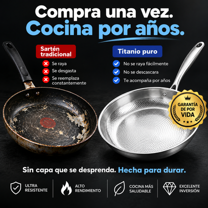 Voranex™ – Sartén de Titanio Puro sin PFAS
