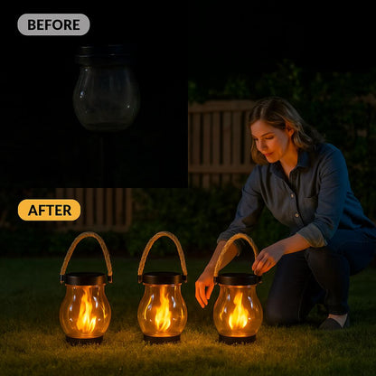 SolarGlow™ – Solar lantern with real flame effect