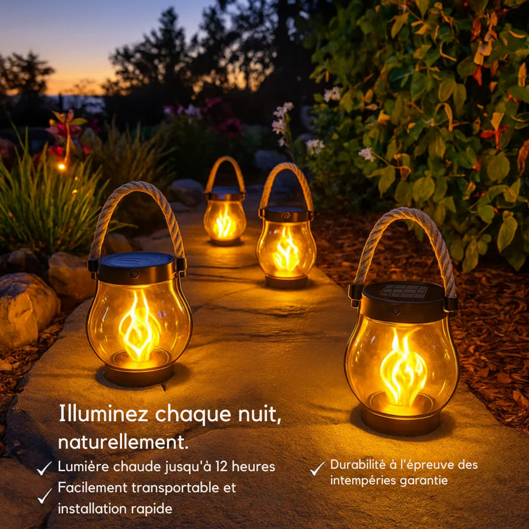 SolarGlow™ – Lanterne solaire avec effet flamme