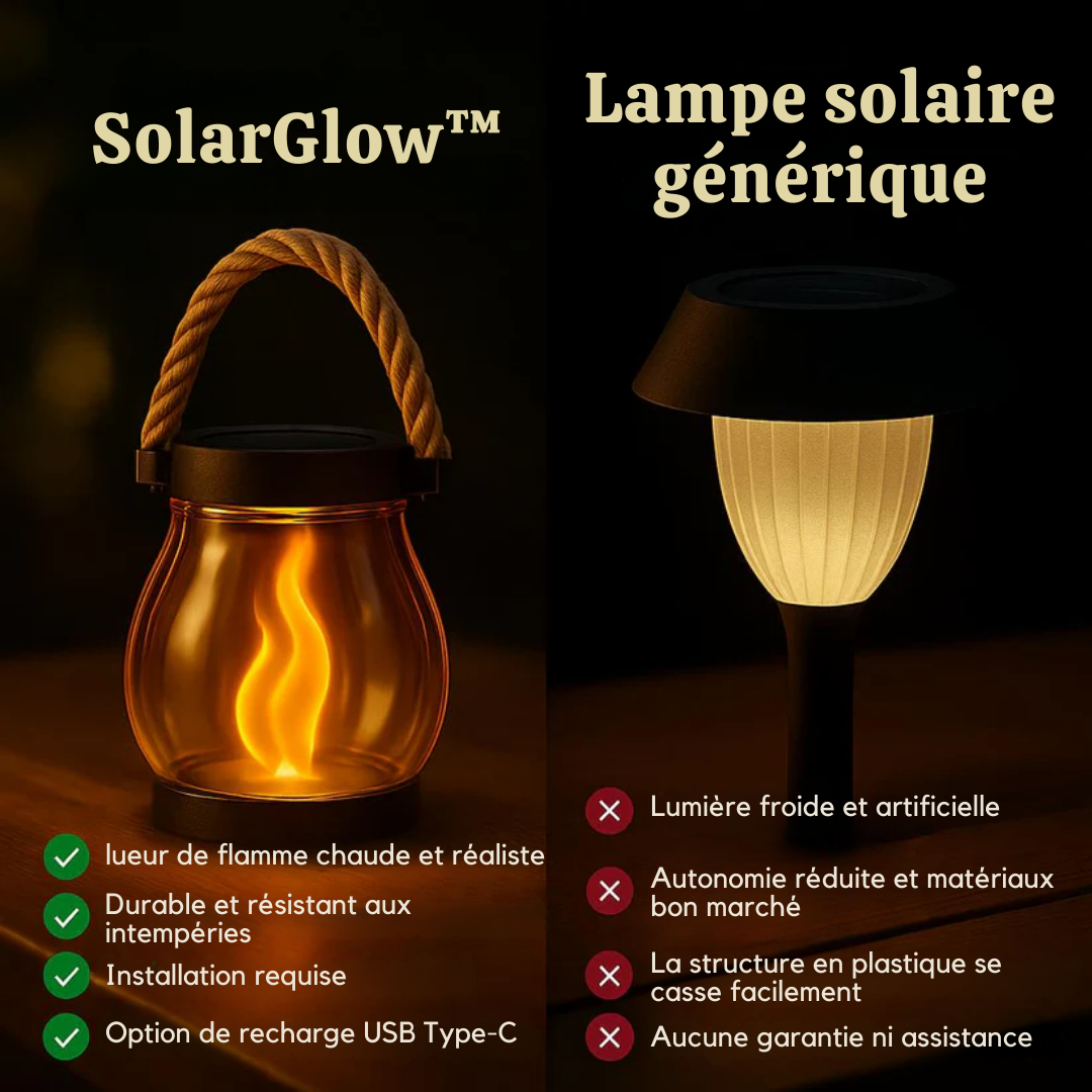 SolarGlow™ – Lanterne solaire avec effet flamme