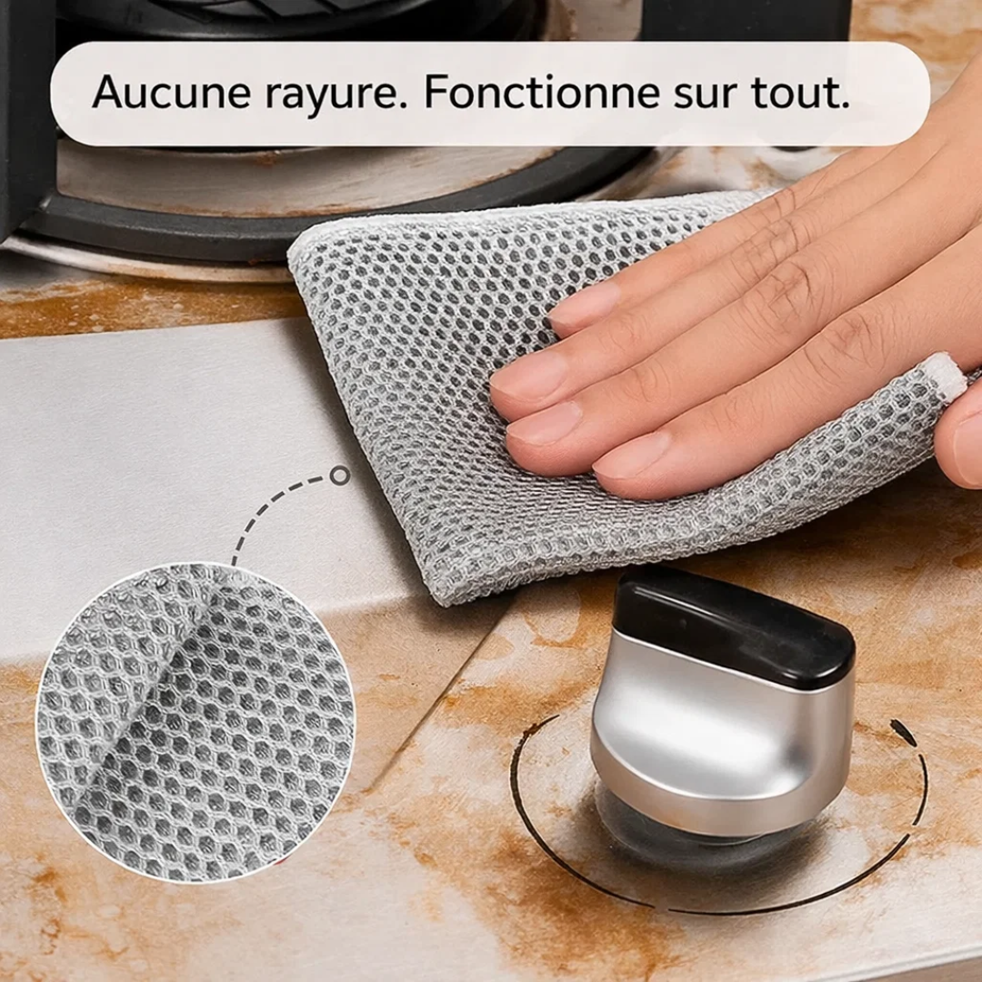 SparkCloth™ – Nettoyage puissant, sans traces