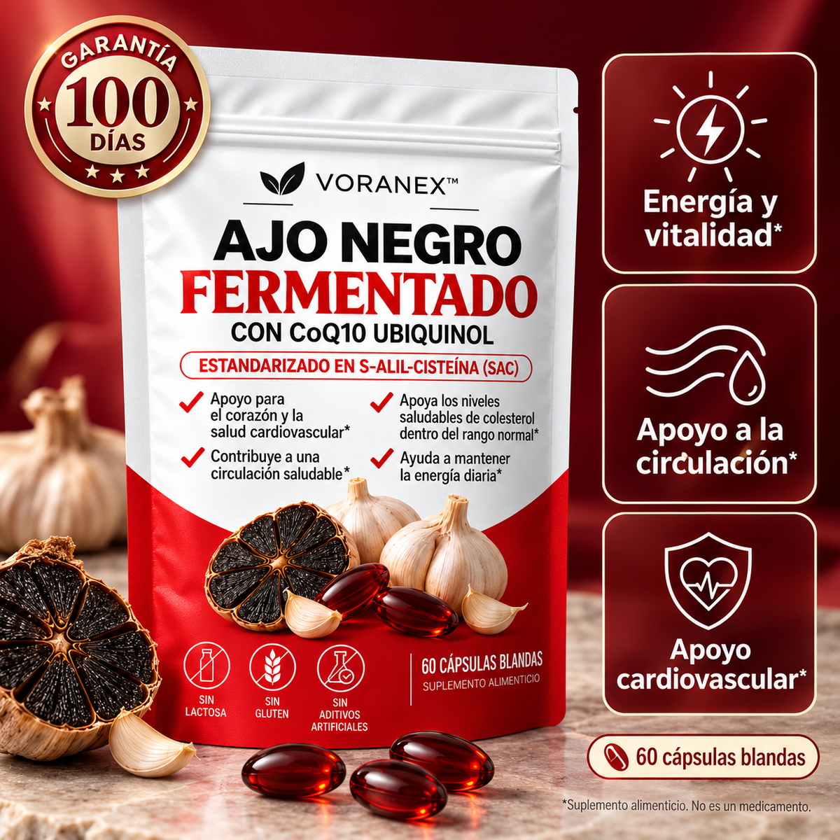 Voranex™ Ajo Negro Fermentado