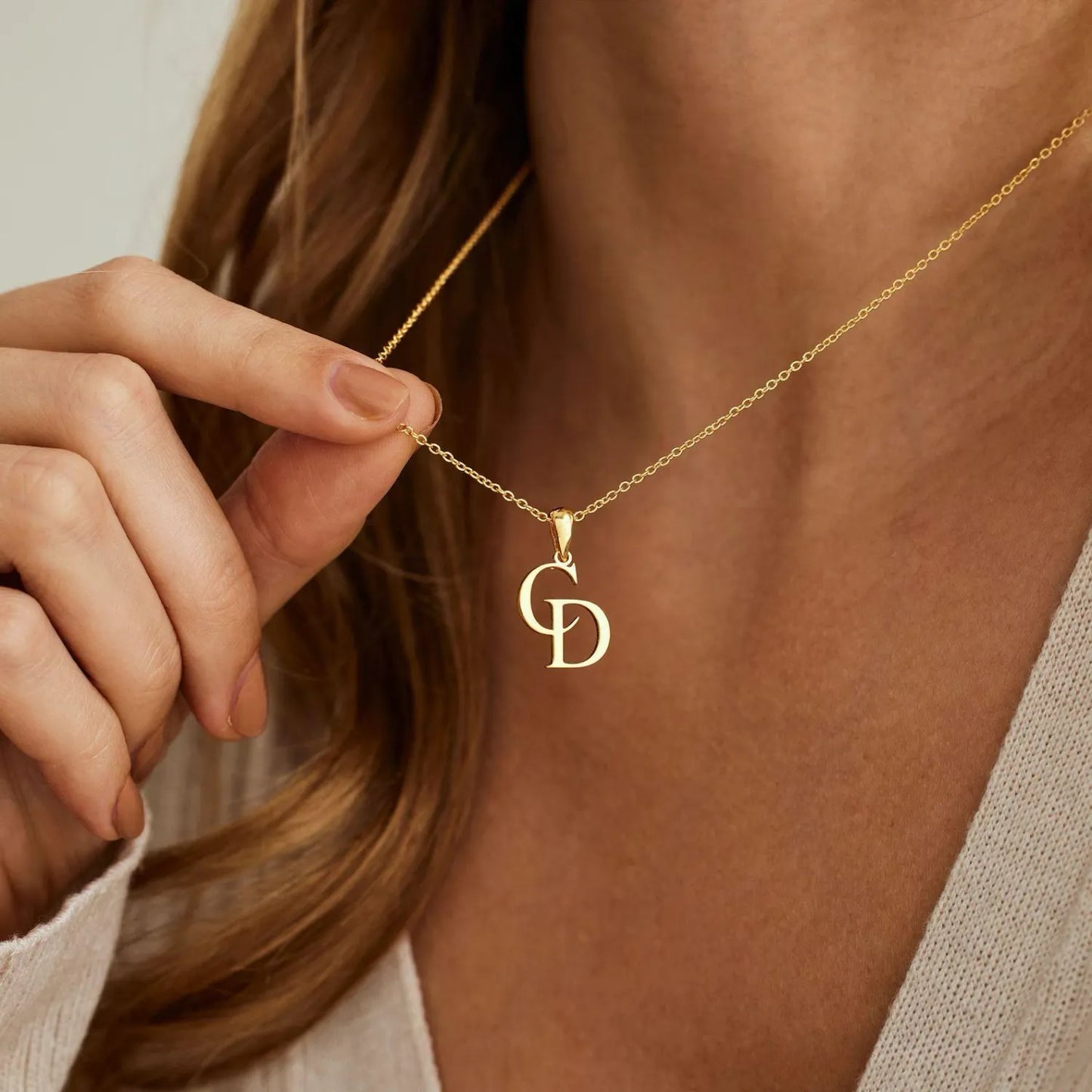 AurynGold™ – Personalized 18K Initial Necklace