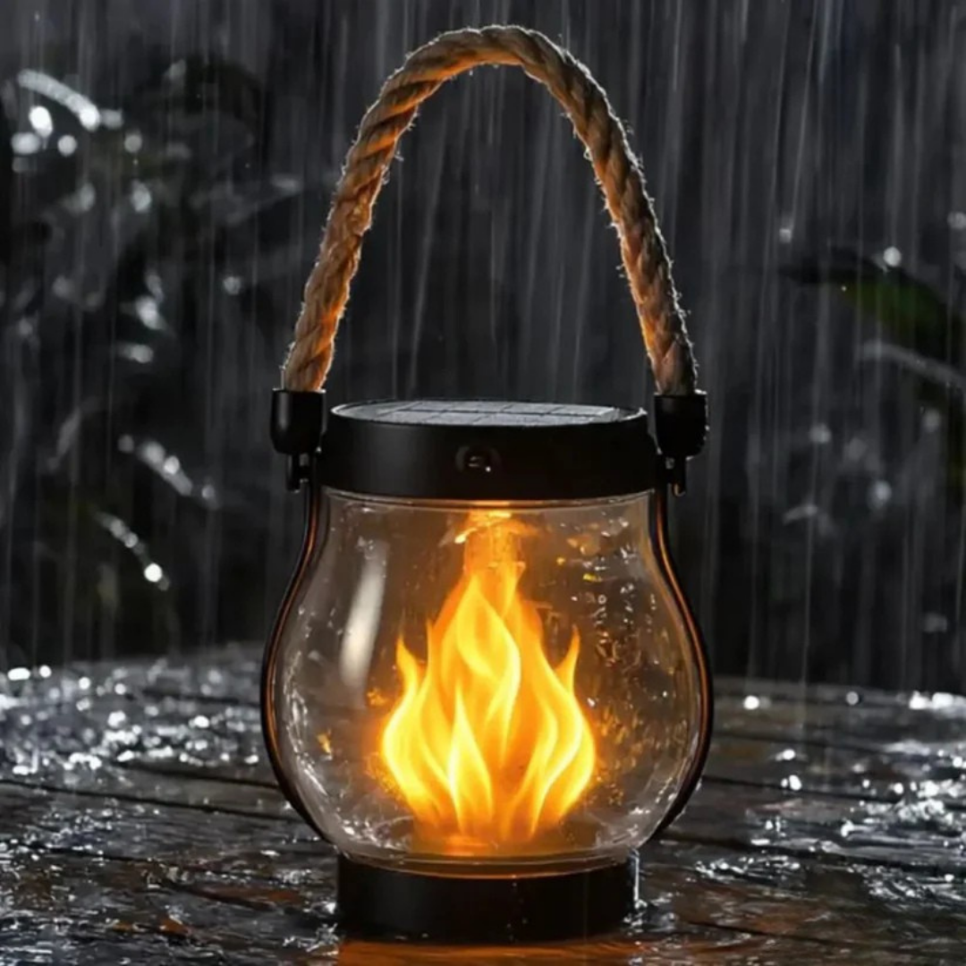 SolarGlow™ – Solar lantern with real flame effect