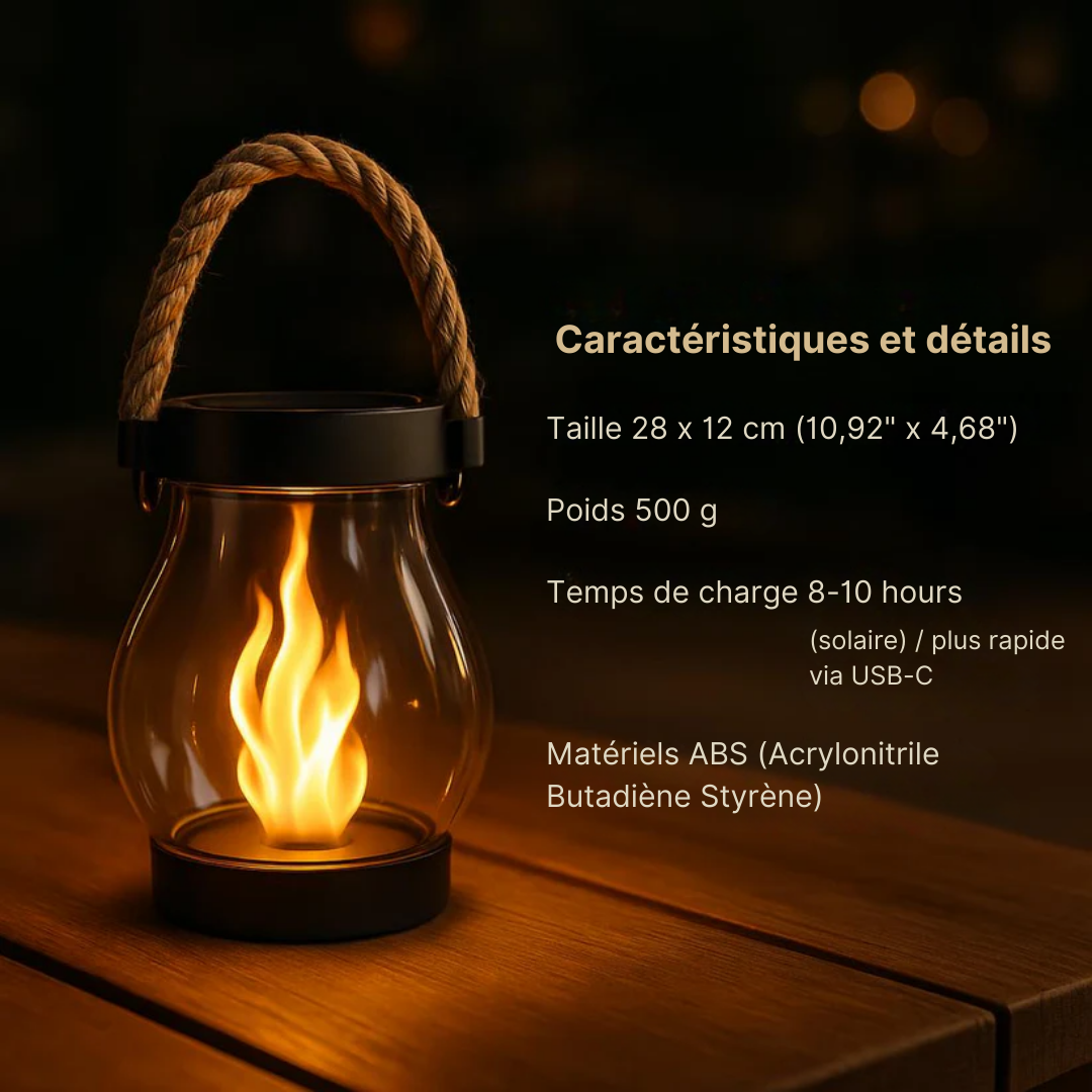 SolarGlow™ – Lanterne solaire avec effet flamme