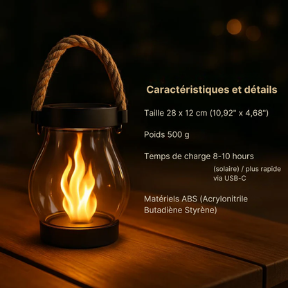 SolarGlow™ – Lanterne solaire avec effet flamme