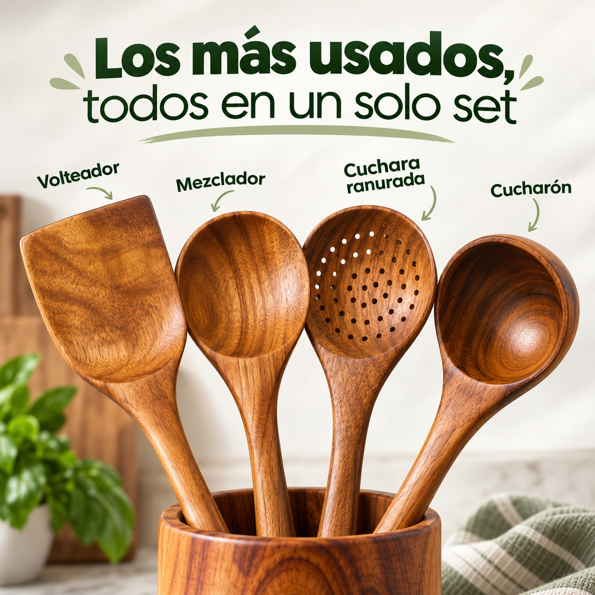 Voranex™ - Set de Utensilios de Acacia