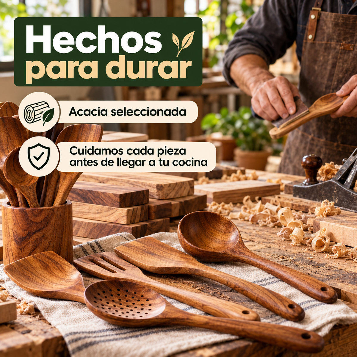 Voranex™ - Set de Utensilios de Acacia