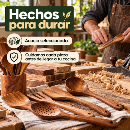 Voranex™ - Set de Utensilios de Acacia