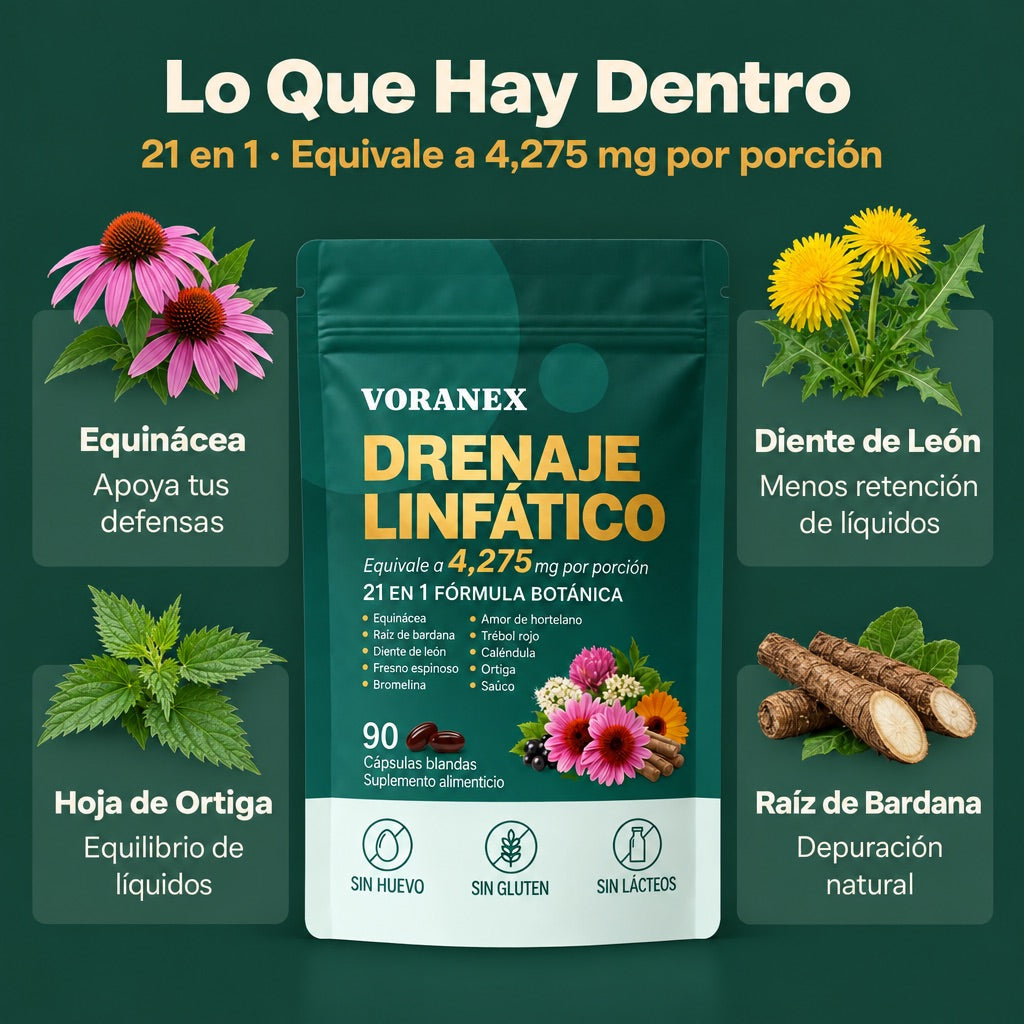 Voranex™ - Cápsulas de Drenaje Linfático